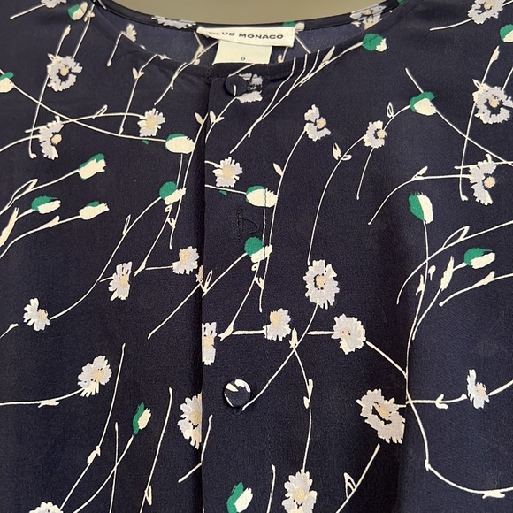 Club Monaco Navy Floral Romper - Picture 4 of 9